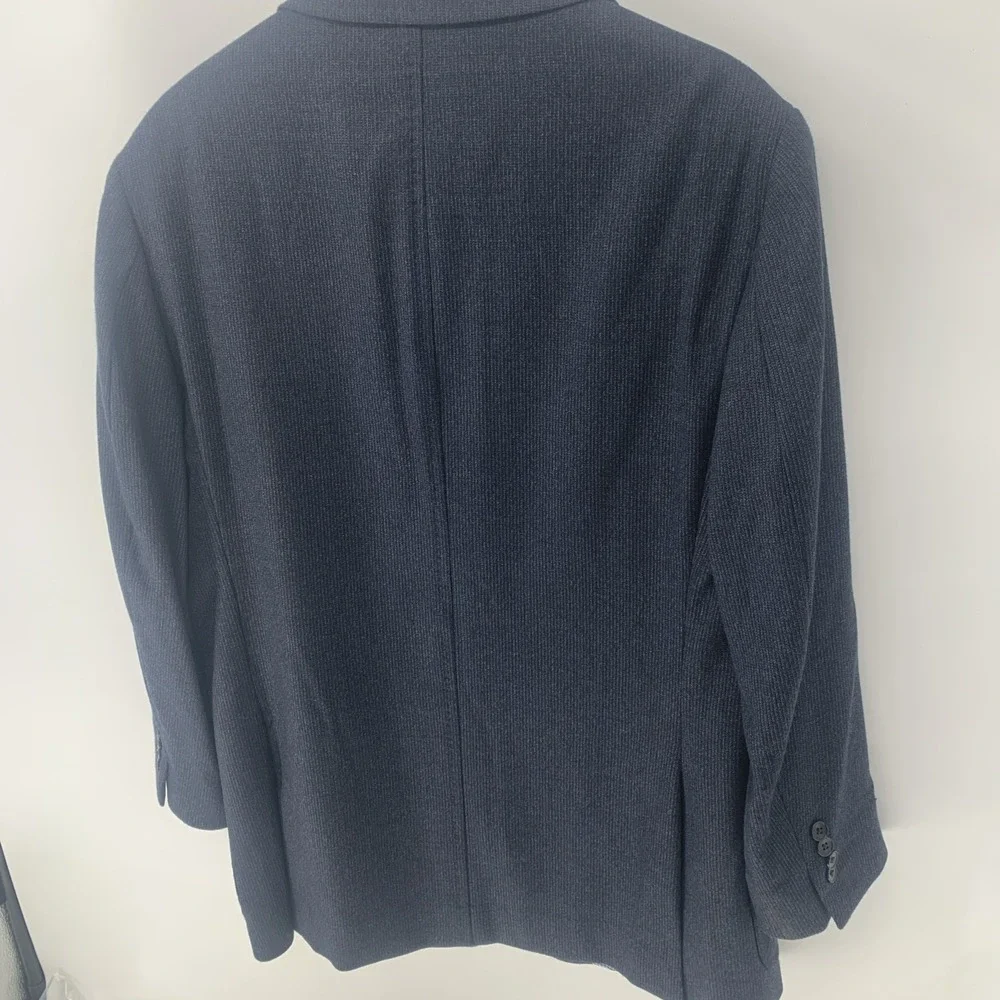 Paul Betenly Jacket Men 40R Blue Blazer Lanificio Filarte Silk Cashmere Wool